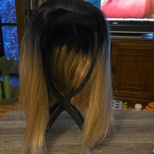 Ombre Black and Blonde Hair Wig